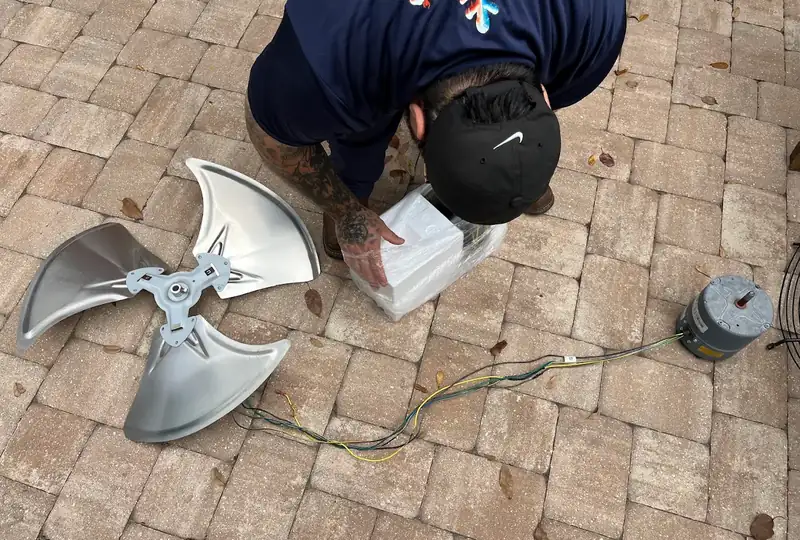 Premier Frost technician performing AC repair in Deltona, Florida