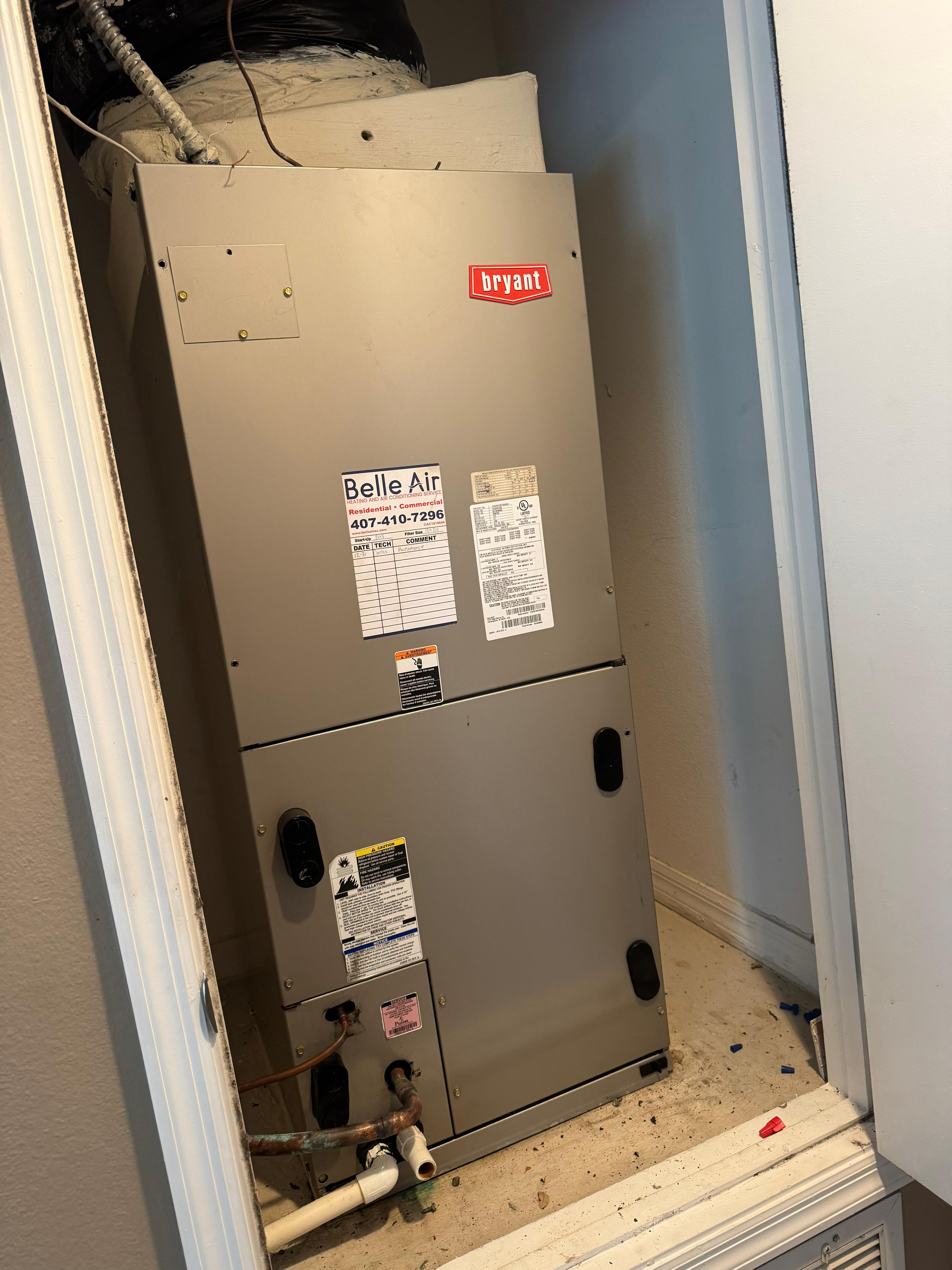Air handler unit serviced by Premier Frost in Deltona, Florida